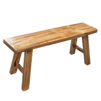 實木長條凳 實木凳 長凳燒烤店長板凳實木凳原木色仿古木長條凳子碳化火鍋凳松木板凳『XY39507』