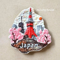 Magnet Tempelan Kulkas Japan Jepang Tokyo Tower Sakura Tokyo tower
