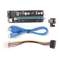 PCI-E Riser Card SATA To 4Pin Power PCIE PCI Express 1x To 16x Extender Adapter Mining Graphics Card PCIe Riser for GPU
