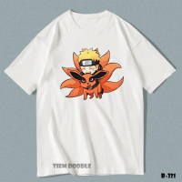 (SALE SỐC) Áo thun in hình Naruto Chibi cưỡi Kurama nhiều mẫu độc chất