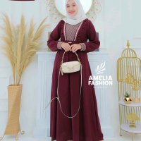 GAMIS YASMIN CRINGKEL BY AMELIA Dress Kancing