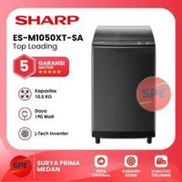 MESIN CUCI TOP LOADING SHARP KAPASITAS 10.5 KG ES-M1050XT-SA GARANSI RESMI (MEDAN)