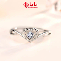 Nhẫn bạc nữ LiLi S925 đính đá CZ cao cấp hình trái tim Alicia LILI_349632