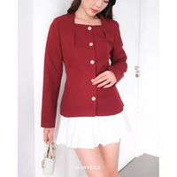 [ Marveile ] Maxy Cullote / Cullote Wanita (SLIM CUT & HIGHWAIST) S Maroon