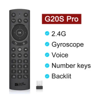 G20S PRO Voice Remote Wireless Replacement Remote Keyboard With 6 Axial Gyroscope Air Fly Mouse For Android H96 MAX TV Box