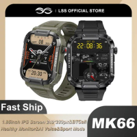 Rugged Mk66 Smart Watch Outdoor Bluetooth-compatible Call Music Play Heart Rate Monitor Sports Bracelet For Android IOS IPhones