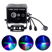 2W Waterproof RGB Laser Aurora Projector Lights Outdoor IP65 Galaxy Sky Moving Beam Disco DJ Home Party Show DMX Stage Lighting