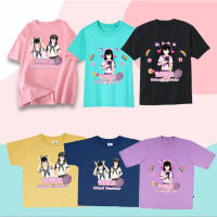 Baju Kaos T Shirt Anak Perempuan Katun Kombed Motif Sakura School Simulator