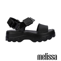 Melissa-寬帶鋸齒厚底涼鞋-黑色