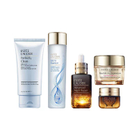 Estee Lauder 雅詩蘭黛 多效抗衰老五件套裝（小棕瓶精華50ml+原生液100ml+智妍面霜75ml+眼霜15ml+潔面150ml)(A) 50ml+100ml+75ml+15ml+150m