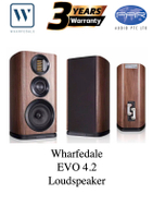 2025 Brand Authenticity WHARFEDALE EVO 4.2 (WALNUT), BOOKSHELF LOUDSPEAKER, 3 YEARS WARRANTY