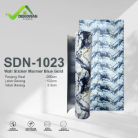 Dekoran Studio - Wallpaper dinding Vinyl Marble Roll Sticker Foam 120 x 280 cm SDN-1023