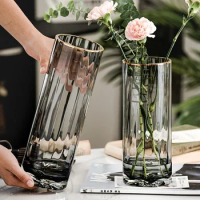 Transparent Nordic Flower Vases Book Grand Plant Pots Indoor Glass Nordic Style Big Vase