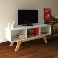Spesial Meja TV Kayu jati mix HPL Plywood - wonten art Retro minimalis
