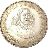 1964 South Africa 50 Cents Bust of Jan Van Riebeeck Silver plated Coin Copy