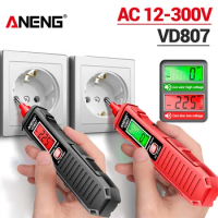 ANENG VD807 One-word Induction Portable 50/60Hz Smart Electric Pen Tester NCV Sensor AC 12-300V Non-contact Wire Detector Tools