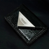 Korean niche fennec patent leather classic triangle portable card bag, zero wallet, multi-color wallet, certificate bag trend