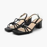 SAPPUN Serendi Sandal Heels (5cm) - Sandal Hak Tinggi Wanita 38 BLACK