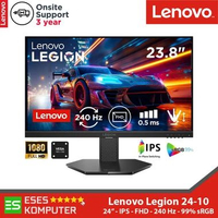 Monitor Lenovo Legion 24-10 24" IPS FHD 1080p 240Hz 0.5Ms AMD FreeSync Premium NVIDIA G-Sync 99% sRG