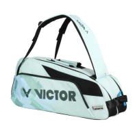 VICTOR 6支裝羽拍包-拍包袋 羽毛球 裝備袋 肩背包 後背包 雙肩包 羽球 勝利 湖綠水藍綠