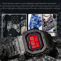 For Casio DW5000 DW-5600 GW-B5600 Belt Bezel DW5600 Metal Watch Strap 316L Stainless Steel fashion Carved Watchband Case tool