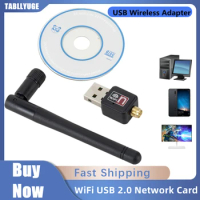 WiFi Network Card Mini USB Adapter Card 150 Mbps 2dBi WiFi adapter PC WiFi Antenna WiFi Dongle 2.4G USB Ethernet WiFi Receiver
