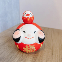 【Ciao Li 僑俐】日本京都達摩存錢筒13.5cm(送禮 開店 入厝)