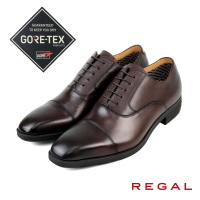 【REGAL】GORE-TEX防水透氣橫飾牛津鞋 深棕色(21BL-DBR)