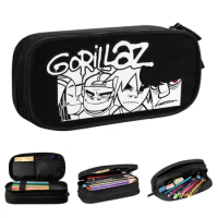 Gorillaz Punk Rock Pencil Cases Fashion Pen Box Bag for Student Big Capacity Office Gifts Pencilcases