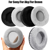 1Pair For Sony/For Akg/For Denon Headset Velvet Earpads 60/65/70/75/80/85/90/95/100/105mm Replacement Ear Cushion Earmuff