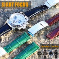 20mm Genuine Leather Watch Strap for Rolex Cosmograph Daytona watch band Rolex Day-Date Wrist Watch Strap Rolex Cellini Armband