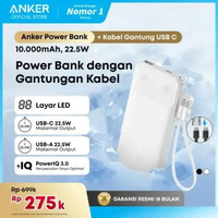 Powerbank Anker 20000 mAh PD 30W / 10000 mAh 22.5W - A1384 / A1388 10,000 mAh White