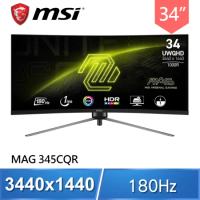 MSI 微星 MAG 345CQR 34型 180Hz UWQHD 曲面電競螢幕