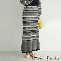 Green Parks  橫條配色針織長裙