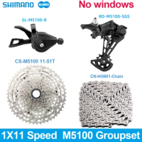 SHIMANO DEORE M5100 1X11Speed Groupset MTB Mountain Bike SL+RD 42/51T Cassette Sunshine 42/46/50/52T HG601 Chain 11S K7 Kit