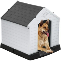 Dog House, Indoor Outdoor Durable Ventilate Waterproof Pet Plastic Dogs House, Insulated Puppy Shelt