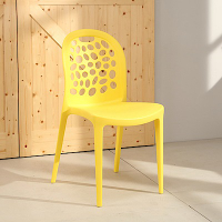 LOGIS邏爵- 創意鏤空塑膠餐椅  工作椅 休閒椅 書桌椅 北歐風