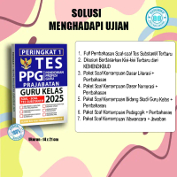 Buku Peringkat 1 TES PPG PRAJABATAN GURU KELAS 2025 - Full Pembahasan Soal-soal Terbaru