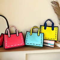 Cute Canvas Tote Bags 2D Comics Harajuku Teenage Girls Shoulder Bag Handbags Reusable Shopping Bag for Women Funny