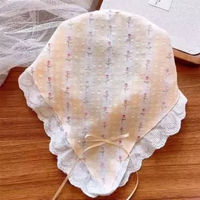 Bandana Kerudung Segitiga Renda, Headscarf Lace Style, Headscarf Renda Segitiga Motif Bunga Bando La