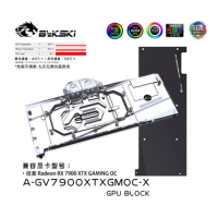 Bykski A-GV7900XTXGMOC-X GPU Water Block For GIGABYTE Radeon RX 7900XTX GAMING OC Graphics Card Cooler Backplate