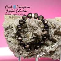 Gelang Kristal Silver Obsidian Guardian Energi Proteksi energy negatif astral