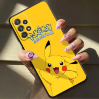 Pokemon Cartoon Pikachu Phone Case for Samsung Galaxy A52 A53 A12 A13 A32 A50 A71 A33 A21s A14 A54 A72 A73 Silicone Cover