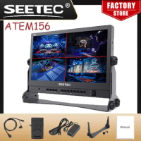 SEETEC ATEM156 15.6 Inch Live Streaming Broadcast Director Monitor with 4 HDMI Input Output for ATEM Mini Video Switcher Mixer