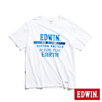 EDWIN 再生系列 CORE標語短袖T恤-男款 白色 #503生日慶