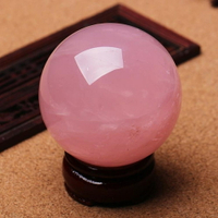 水晶球 開光天然粉水晶球擺件粉晶球擺件助愛情水晶粉色促姻緣 阿薩布魯