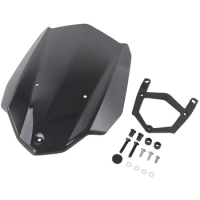 For Yamaha MT-03 MT03 MT 03 FZ-03 FZ03 2016-2019 Motorcycle Windshield Windscreen with Bracket Accessories,Black