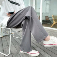 Macondoo Mens Fleece Big and Tall Casual Straight Leg Business Suit Pants 