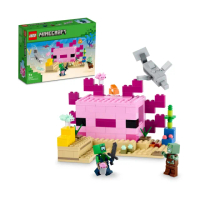 【LEGO 樂高】Minecraft 21247 The Axolotl House(可愛六角恐龍屋 麥塊)