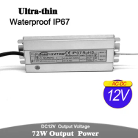 72W 6A 12V DC Power Supply IP67 Waterproof Transformers 100-240v AC DC12V Outdoor Power Adapter For Led Strip Light CCTV Monitor